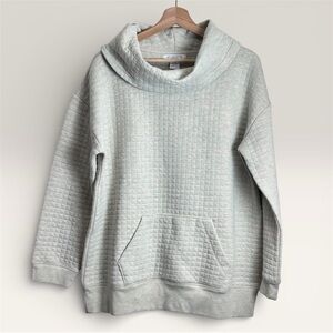 Liz Claiborne Weekend Quilted Cowl Neck Sweater L